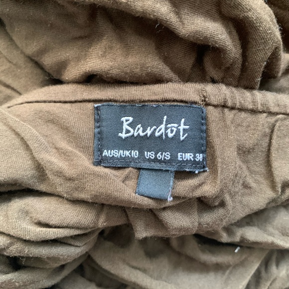 Bardot Khaki Green/Brown side split skirt size 6 - Picture 7 of 7